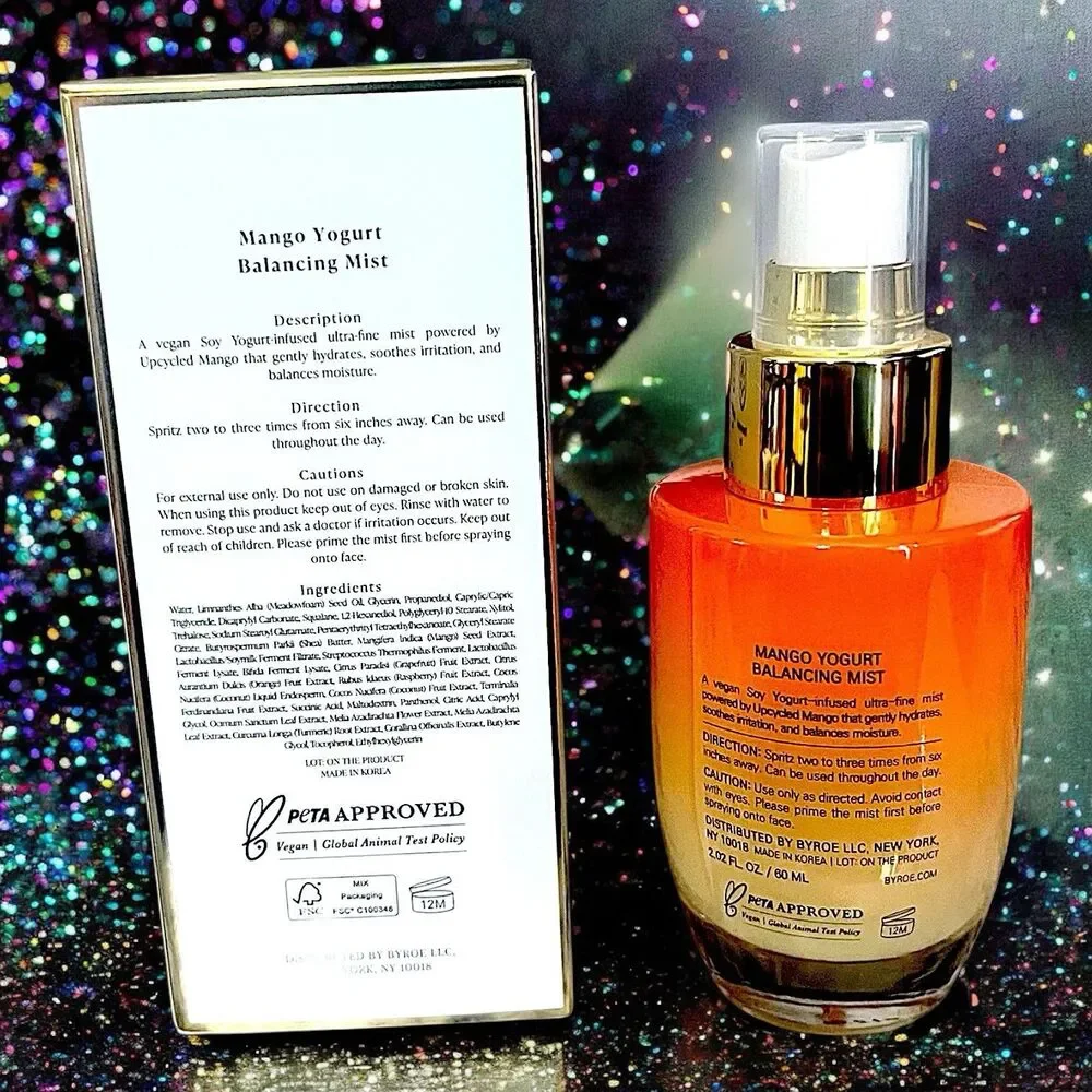 Byroe New York Mango Yogurt Balancing Mist 2.02 fl Oz Brand New In Box